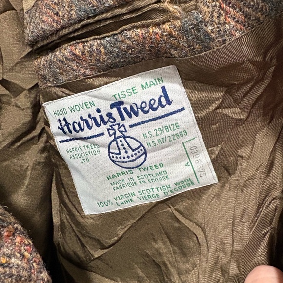 Vintage Harris Tweed Blazer Jacket Wool 44 Regular Men’s - Picture 5 of 11